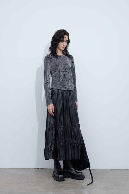 Irregular Pleated Skirt