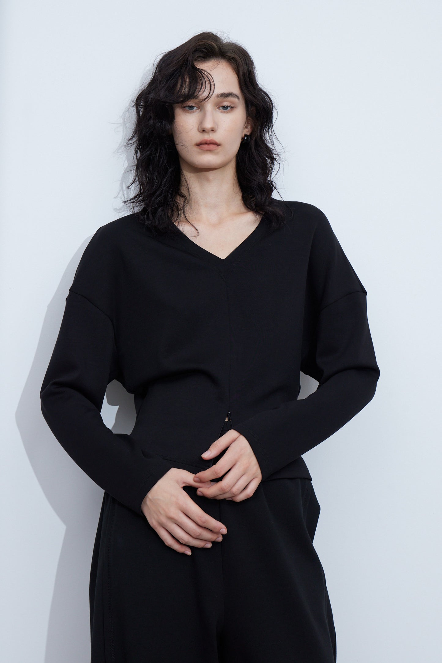 Waist-Cinched Air Layer Top