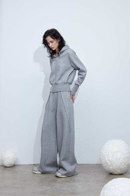 Air-Layer Casual Wide-Leg Pants