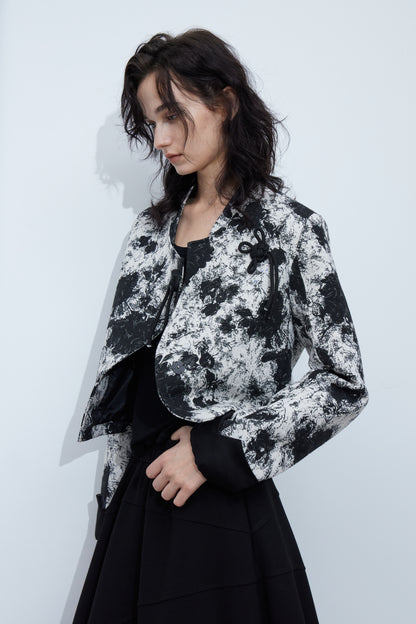 Ink Wash Floral Coat