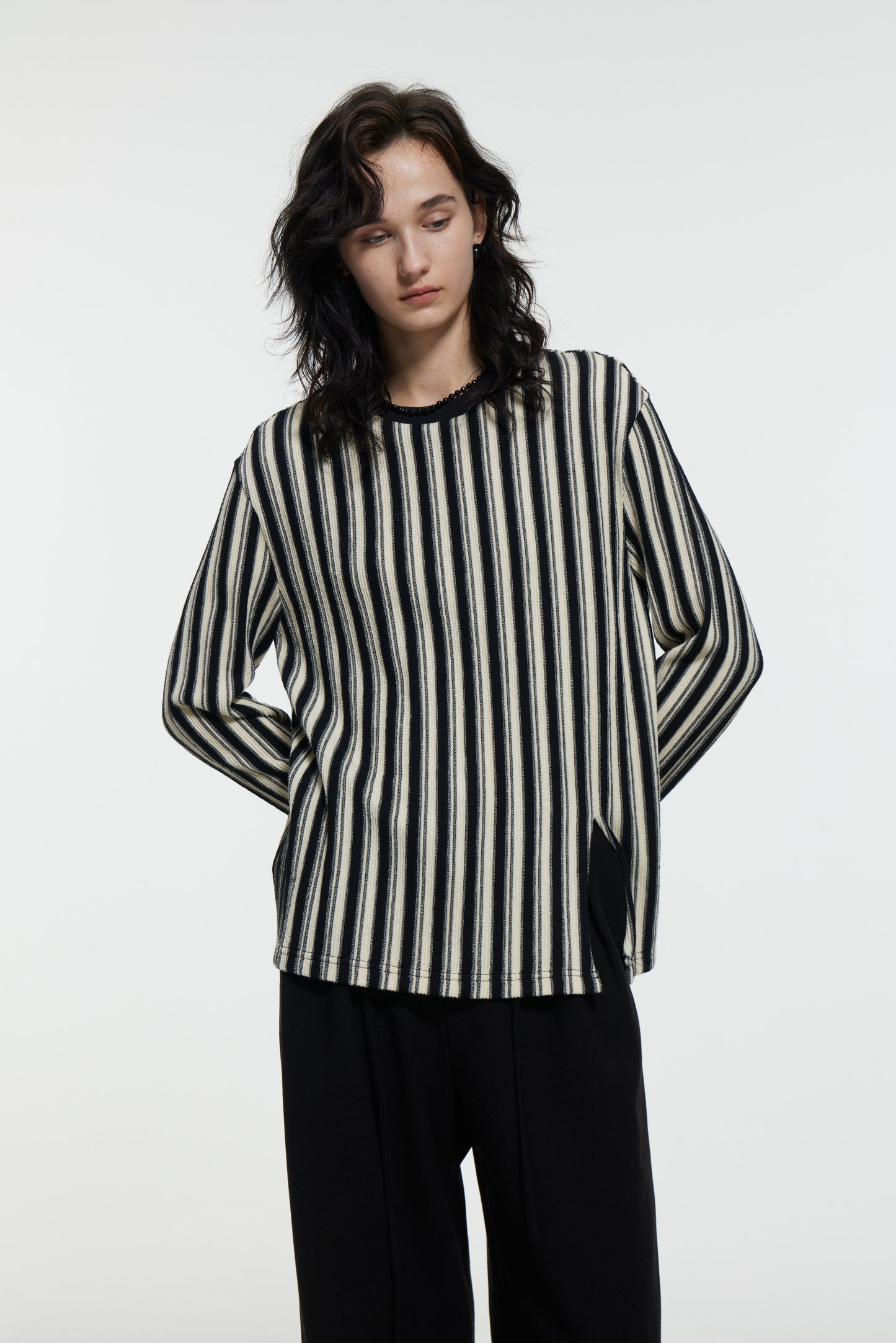 Crew-Neck Striped T-shirt